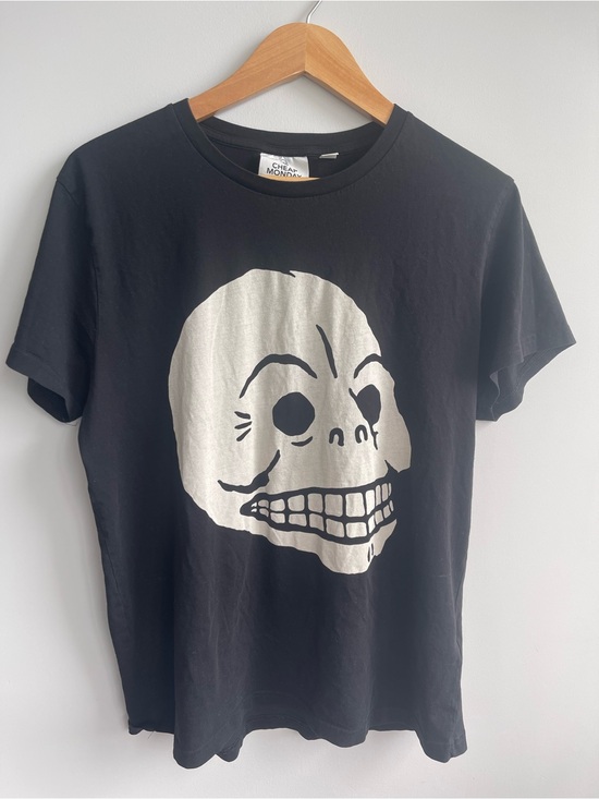Cheap Monday Other - Cheap Monday Black Tee with White Skull Graphic